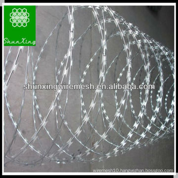 Hot dipped galvanized Concertina Razor barbed wire